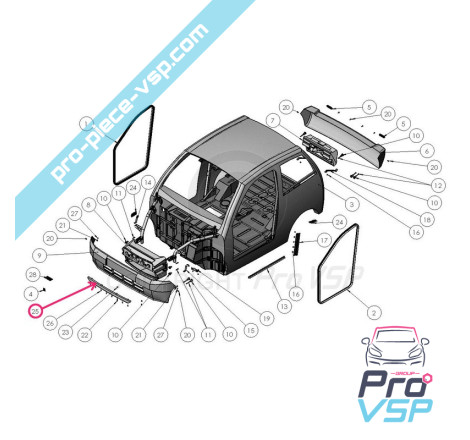 Front bumper baffle