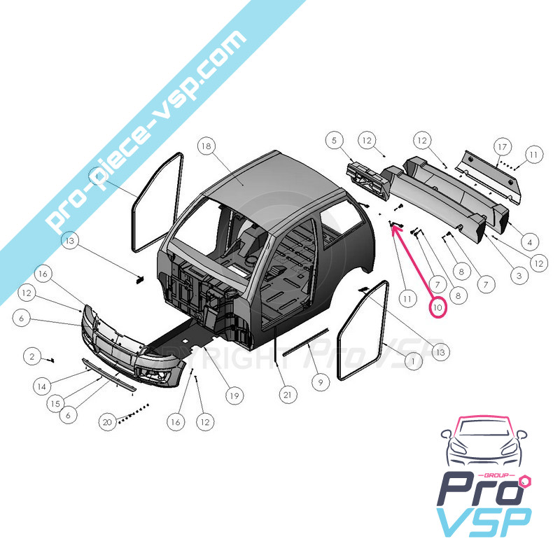 Fixing rear bumper