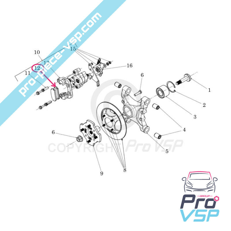 Rear brake pads