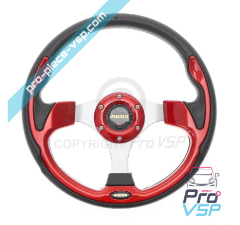 Red tuning steering wheel
