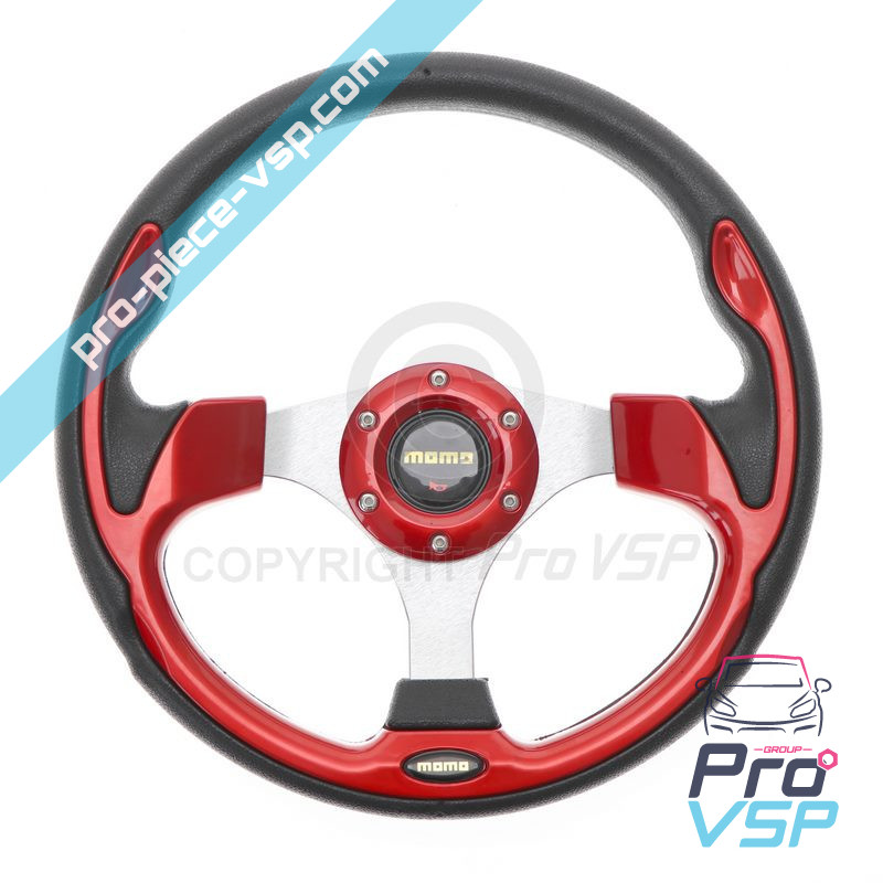 Red tuning steering wheel