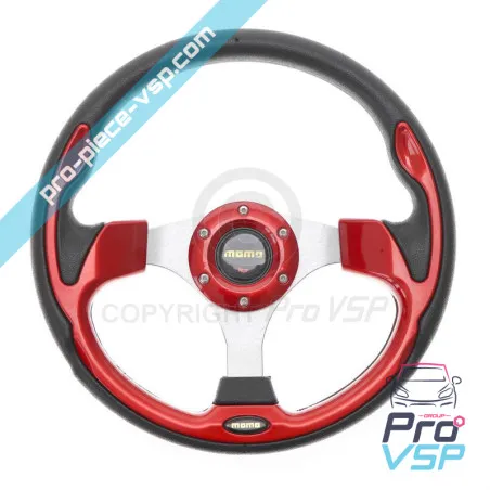 Red tuning steering wheel