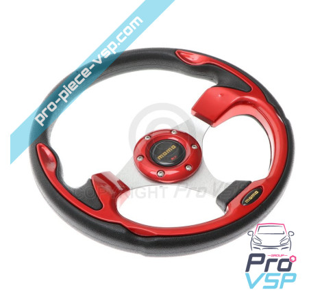 Red tuning steering wheel