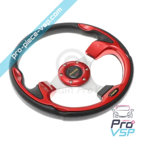 Red tuning steering wheel
