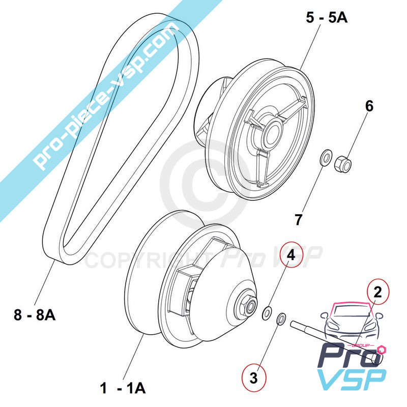 Engine variator screw