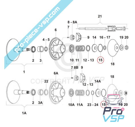 Engine drive pad clip