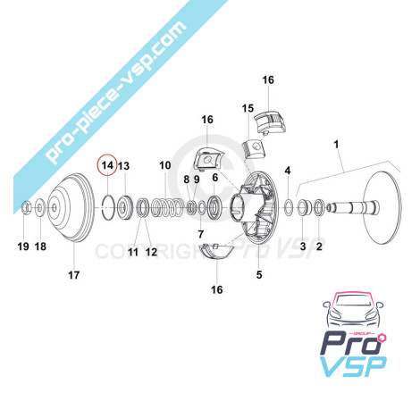 Engine drive pad clip