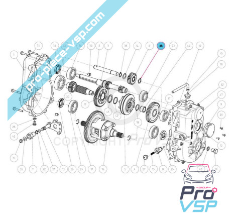 Reversing sprocket setting round