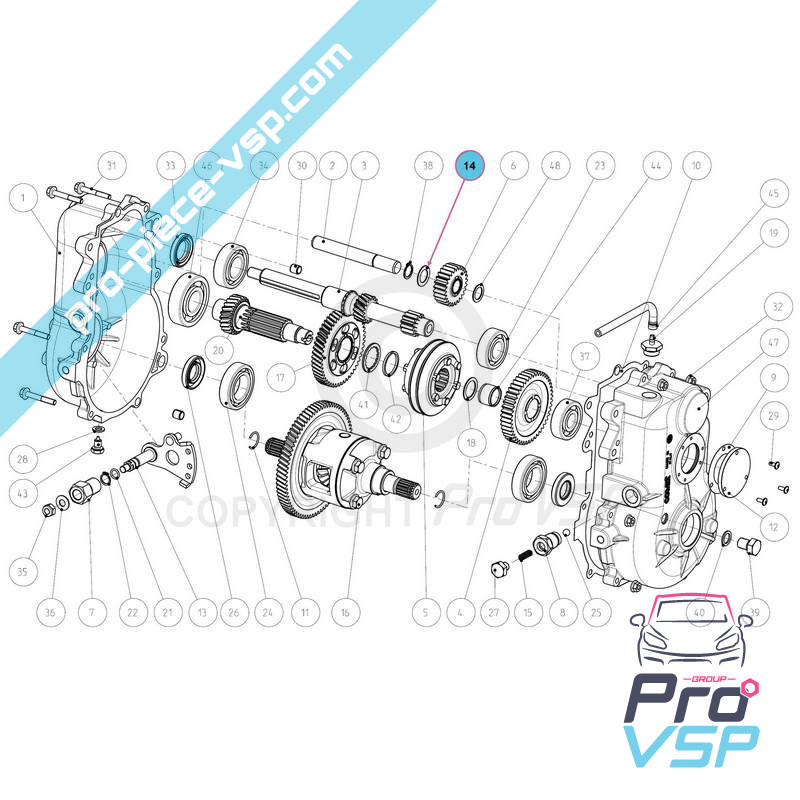 Reverse gear wedding washer