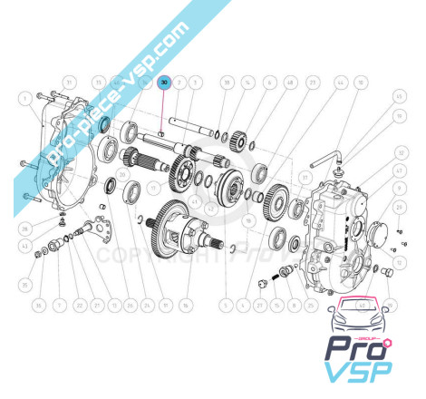 Caixa crankcase centro