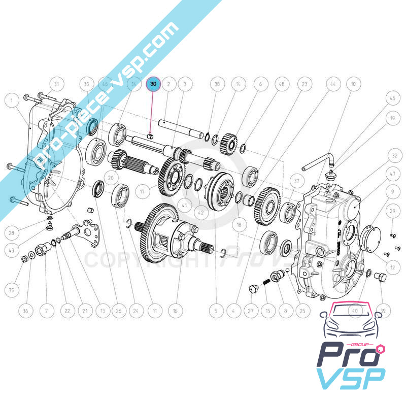 Caixa crankcase centro