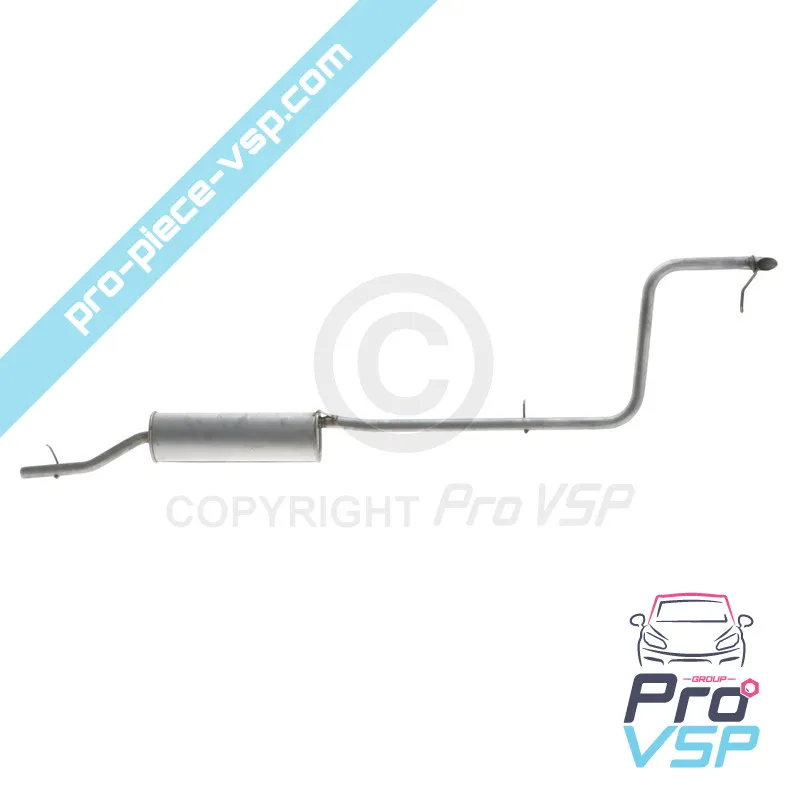 Central exhaust silencer + rear exhaust tube for Microcar Mgo , M8 , F8C , Ligier JS RC