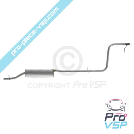 Central exhaust silencer + rear exhaust tube for Microcar Mgo , M8 , F8C , Ligier JS RC