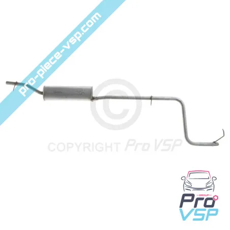 Central exhaust silencer + rear exhaust tube for Microcar Mgo , M8 , F8C , Ligier JS RC