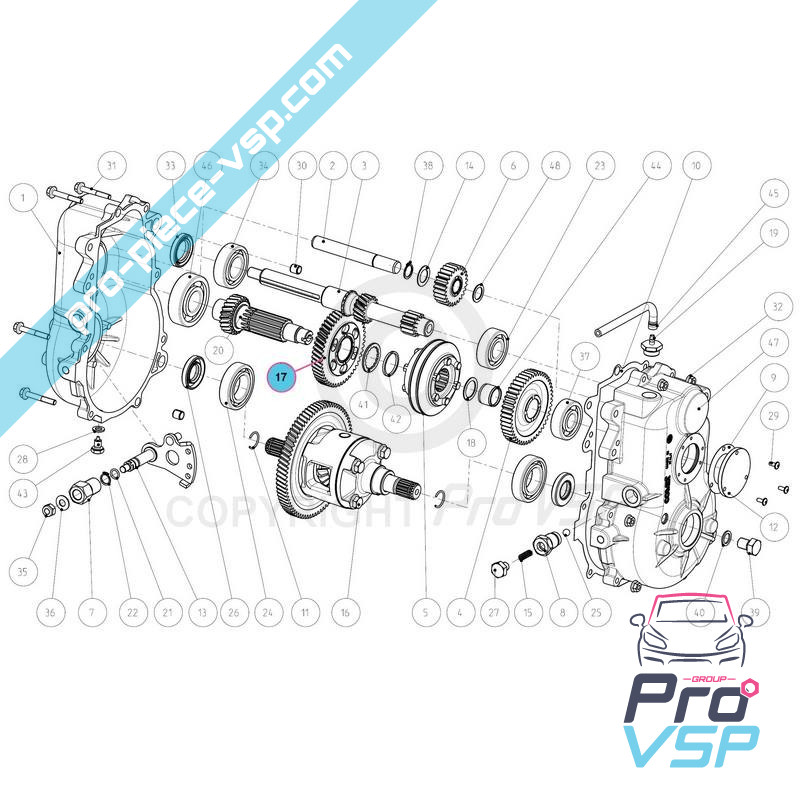 1 pinion de reducere