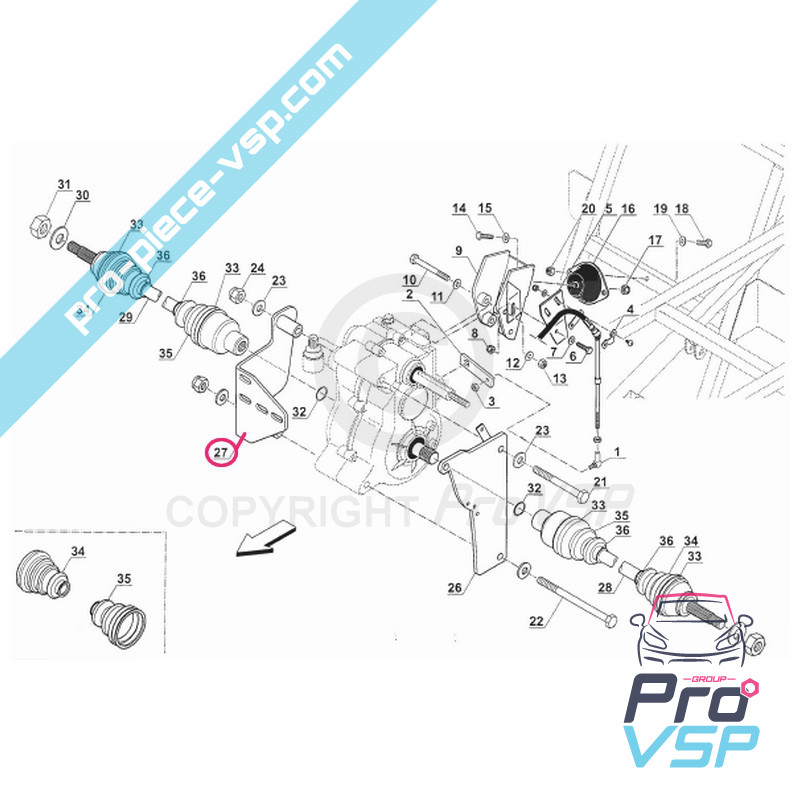 Right engine support