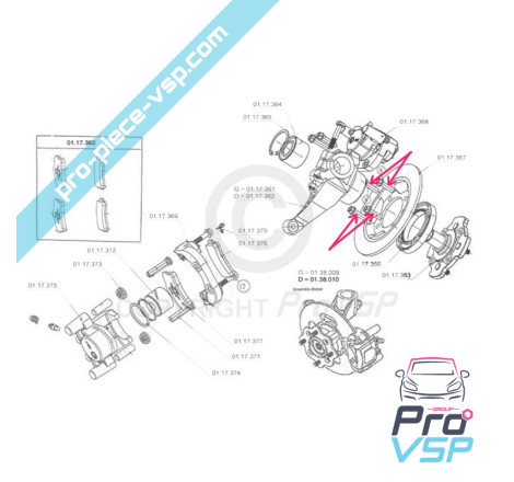 Front brake disc screw