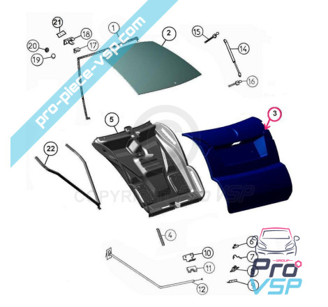 Hatchback outside panel