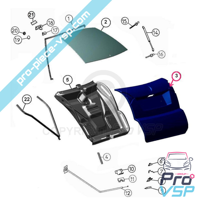 Hatchback fuera del panel