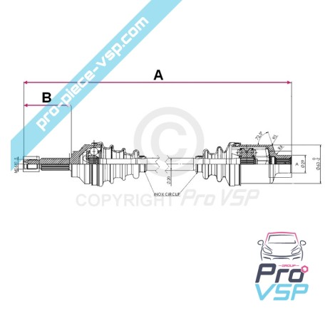 Cardan adaptable pour ligier optima prima et microcar lyra