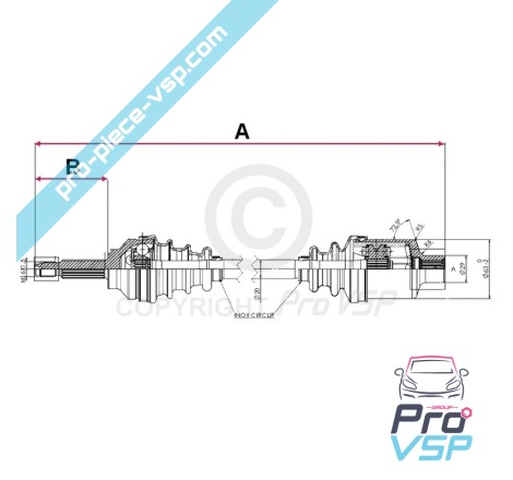 Cardan pour microcar virgo