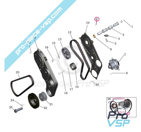 Chave do eixo do cabo do motor Lombardini DCI