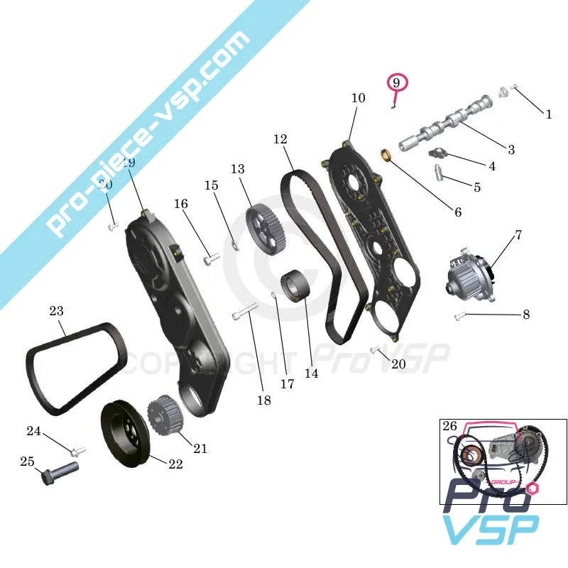 Chave do eixo do cabo do motor Lombardini DCI