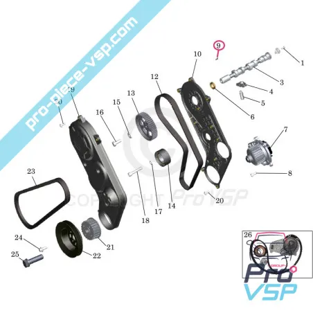 Chave do eixo do cabo do motor Lombardini DCI