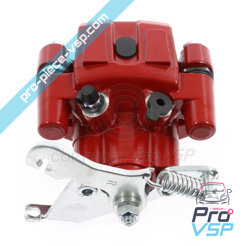 Red right brake caliper