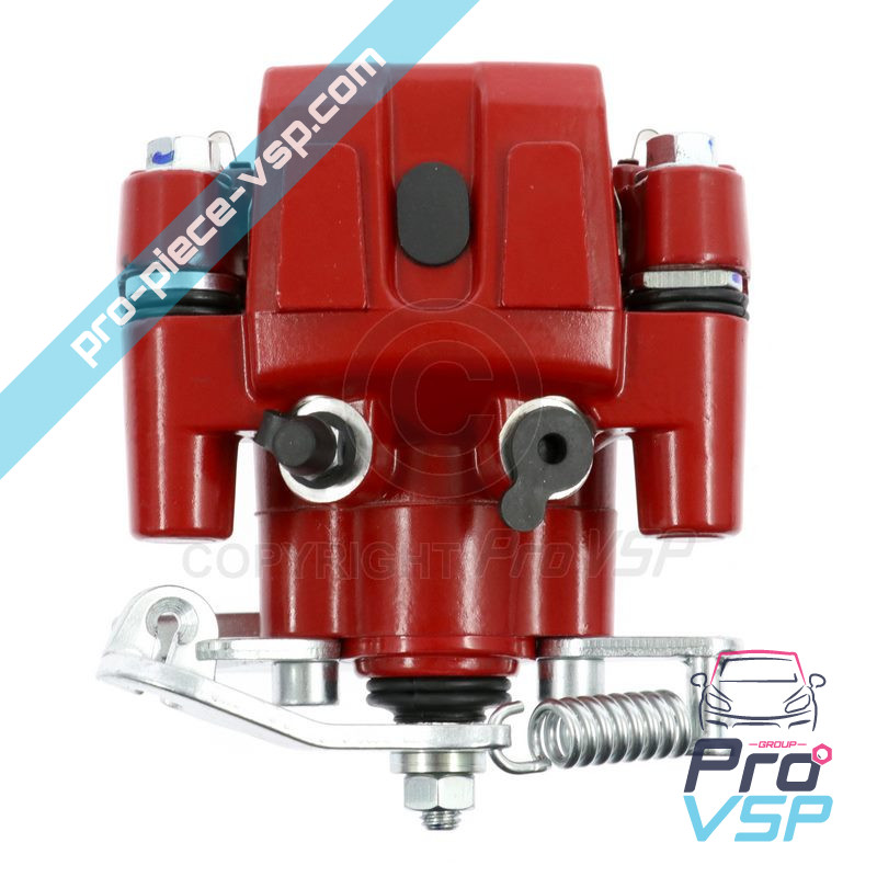 Red right brake caliper