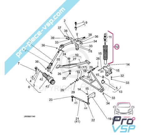 Front shock absorber