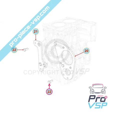 Engine starter support screw Lombardini Focs Progress 502 523