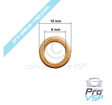 Joint cuivre pour vis bouchon sur culasse pour moteur Lombardini Focs Progress 502 523