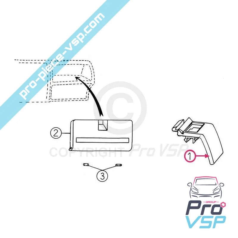 Glove box lock for aixam 400.4 400evo 500.4 500.5
