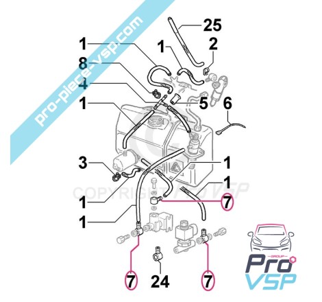 Banjo Ø 10 mm pour moteur Lombardini 15LD