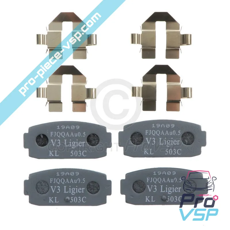 Rear brake pads Origin for Ligier Microcar Dué