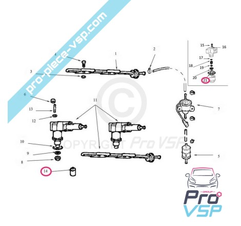 Nose of injector