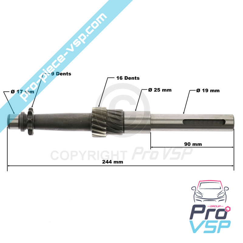 Arbre d'entrée de boîte adaptable pour Jdm Bellier