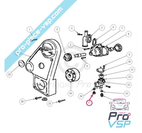 Bouchon de boitier de thermostat diamètre 14