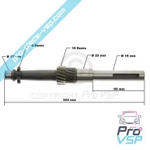 Arbre d'entrée de boîte adaptable pour Ligier Microcar Dué