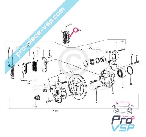Brake Caliper Front Origin