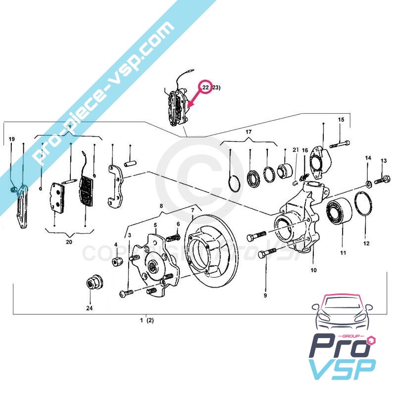 Brake Caliper Front Origin