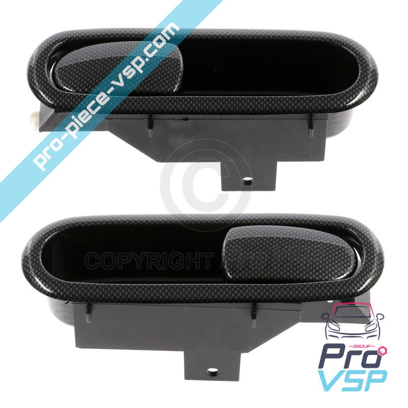 Puxador de porta interna de carbono adaptável para Aixam