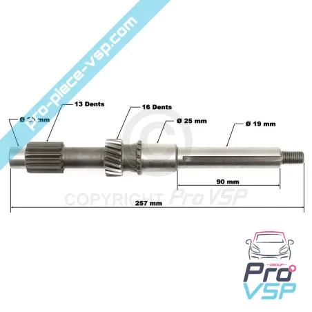 Primary gearbox suitable for gearbox Comex