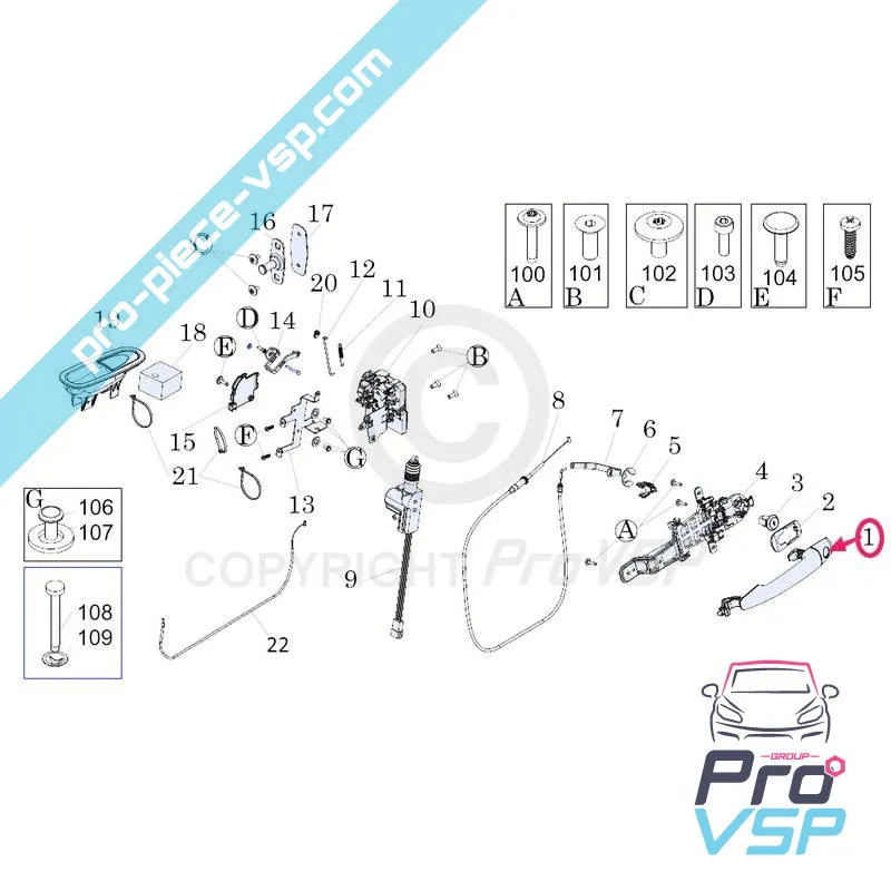 Maniglia della porta all'aperto nera per Ligier js50 js50l js60