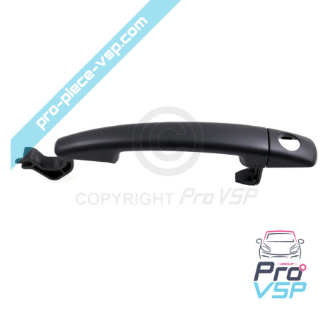 Black left outer door handle