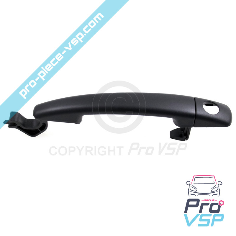 Black left outer door handle