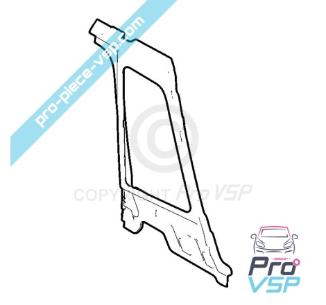 Montant droit baie de pare brise pour Citroën Ami / Opel Rocks-E / Fiat Topolino