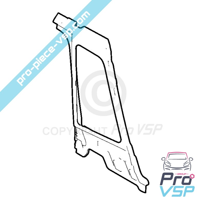 Montant droit baie de pare brise pour Citroën Ami / Opel Rocks-E / Fiat Topolino