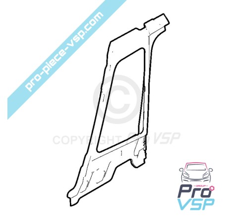 Montant gauche baie de pare brise pour Citroën Ami / Opel Rocks-E / Fiat Topolino